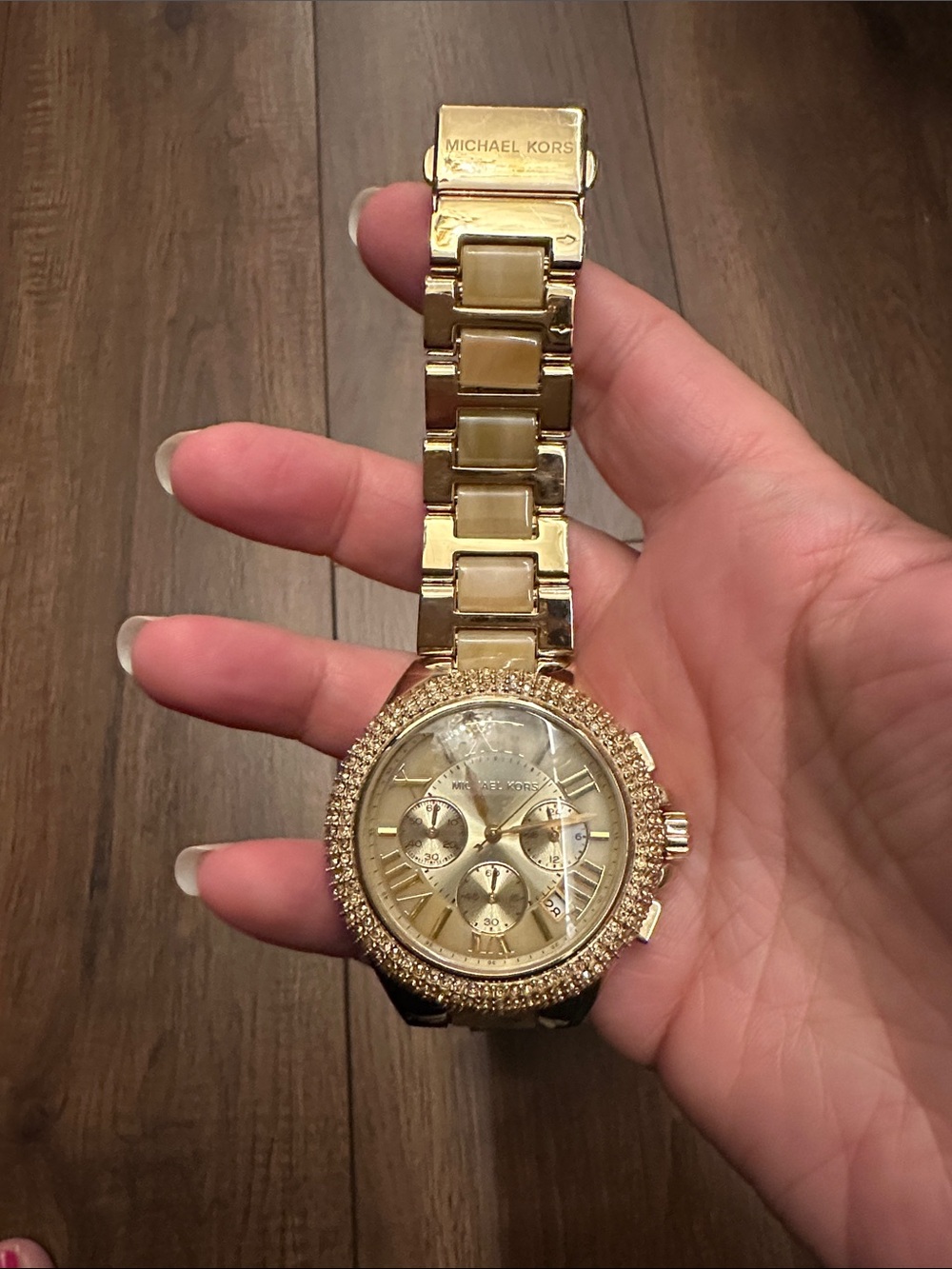 Michael Kors Gold Crystal Pavé Women's Bracelet Watch - Picture 5 of 9